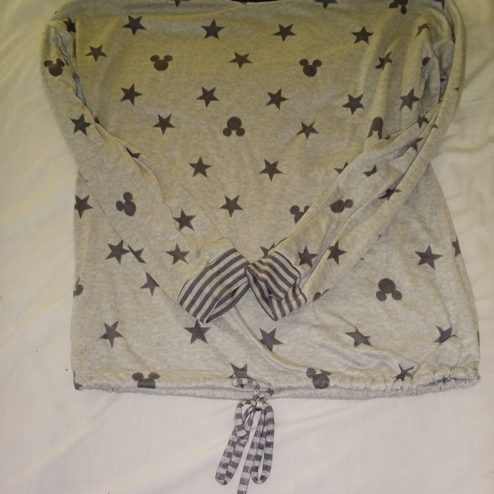 Disney Gray Mickey and Star Women's  Sweatshirt
